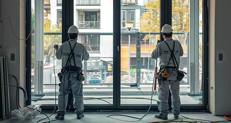 Patio Door Glass Replacement with Built-In Blinds in San Francisco, CA